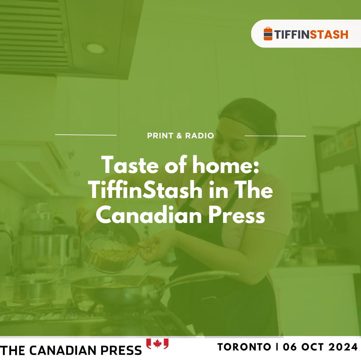 Taste of home: TiffinStash in The Canadian Press
