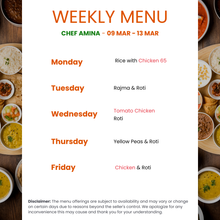 Load image into Gallery viewer, Chef Amina Veg & Non-Veg Combo Tiffin Service