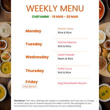 Load image into Gallery viewer, Chef Ammi Non-Veg Halal Tiffin Service