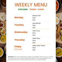 Load image into Gallery viewer, Chef Ammi Veg Tiffin Service