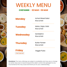 Load image into Gallery viewer, Chef Ammi Veg Tiffin Service