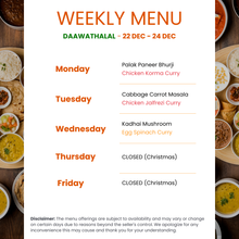 Load image into Gallery viewer, Daawat Halal Non-Veg Tiffin Service