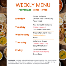 Load image into Gallery viewer, Fiery Grillss Budget Non-Veg Tiffin Service