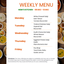 Load image into Gallery viewer, Hemi's Kitchen Gujarati Tiffin Service