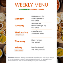 Load image into Gallery viewer, HomeFresh (Delhi Style Food) Pure Veg Tiffin Service