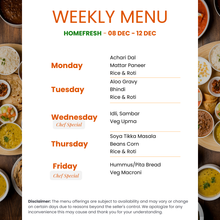 Load image into Gallery viewer, HomeFresh (Delhi Style Food) Pure Veg Tiffin Service