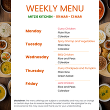 Load image into Gallery viewer, Mitzies Jerk Kitchen Non-Veg Tiffin Service