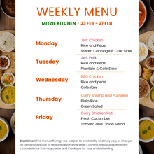 Load image into Gallery viewer, Mitzies Jerk Kitchen Non-Veg Tiffin Service