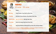 Load image into Gallery viewer, India's Flavour Eggetarian Tiffin Service