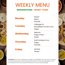 Load image into Gallery viewer, Mokshi's Kitchen Veg Tiffin Service