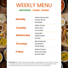 Load image into Gallery viewer, Spicy Feast Premium Veg Tiffin Service