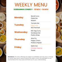 Load image into Gallery viewer, Subbamma Kitchen Veg & Non-Veg Combo Tiffin Service