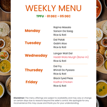 Load image into Gallery viewer, TPFU Food Combo Tiffin Service