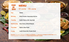 Load image into Gallery viewer, Yum In Box Premium Veg Tiffin Service