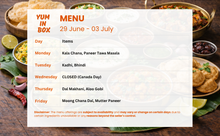 Load image into Gallery viewer, Yum In Box Jumbo Veg Tiffin Service
