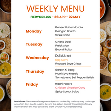 Load image into Gallery viewer, Fiery Grillss Budget Veg &amp; Non-Veg Combo Tiffin Service

