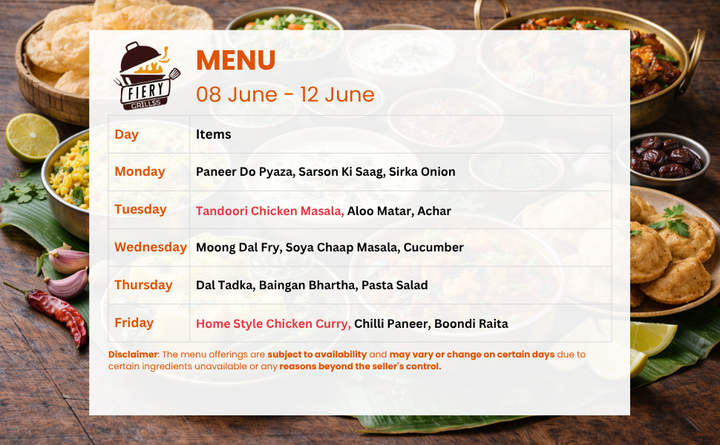 Fiery Grillss Premium Veg & Non-Veg Combo Tiffin Service