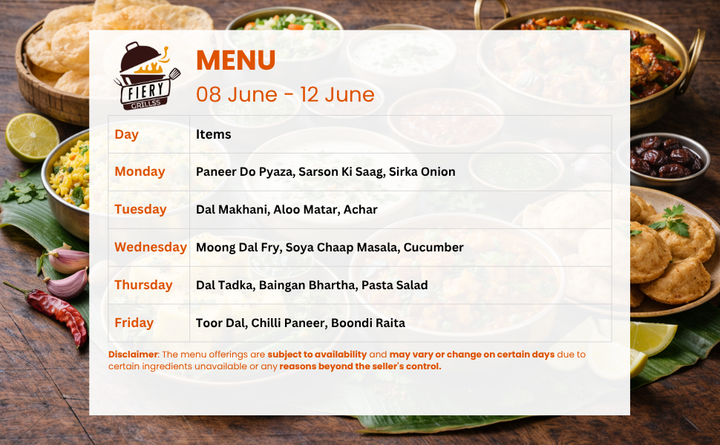 Fiery Grillss Premium Veg Tiffin Service