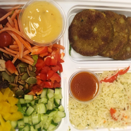 Garden Salad with Hara Bara Kabab