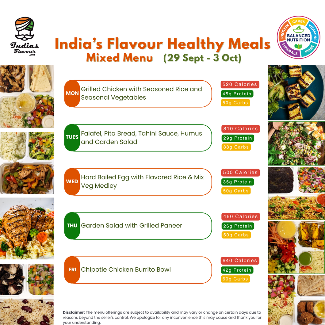 India's Flavour Mixed Healthy Meals (Plans)