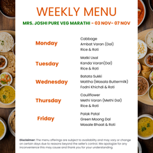 Load image into Gallery viewer, Mrs. Joshi Pure Budget Veg Marathi Tiffin Service
