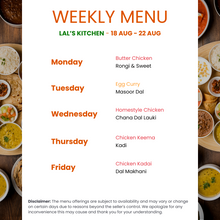 Load image into Gallery viewer, Lal&#39;s Kitchen Budget Non-Veg Tiffin Service
