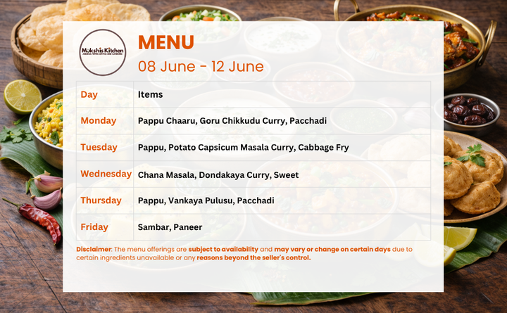 Mokshi's Kitchen South Indian Veg Tiffin Service