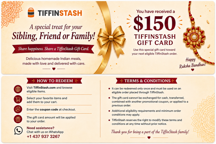 TiffinStash RakhshaBandhan Special Gift Card
