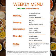 Load image into Gallery viewer, Spice Bar Premium Pure Veg Gujarati Tiffin Service (Durham Only)
