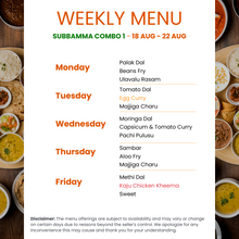 Load image into Gallery viewer, Subbamma Kitchen Veg &amp; Non-Veg Combo Tiffin Service
