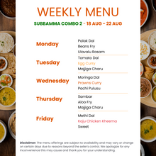 Load image into Gallery viewer, Subbamma Kitchen Veg &amp; Non-Veg Combo Tiffin Service
