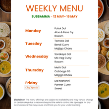 Load image into Gallery viewer, Subbamma Kitchen Veg Tiffin Service
