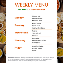 Load image into Gallery viewer, Spicy Feast Budget Veg Tiffin Service
