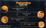 Dhaba Style Parantha Specials (By TiffinPros)