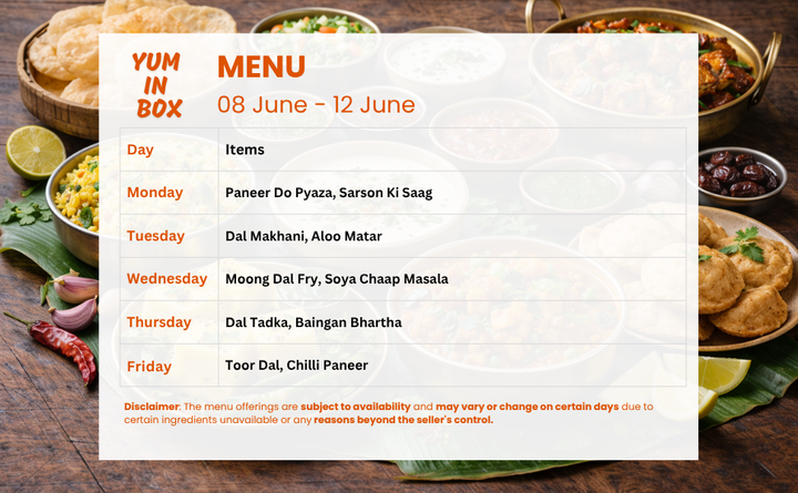 Yum In Box Premium Veg Tiffin Service